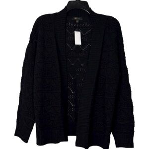 Frye Sweater Black Cardigan Open Front in Size M  NWT